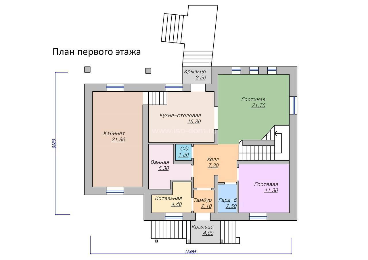 Планировка первого этажа 194-kamennie-doma-5 Строительство деревянных домов и бань под ключ в Сочи, Москв