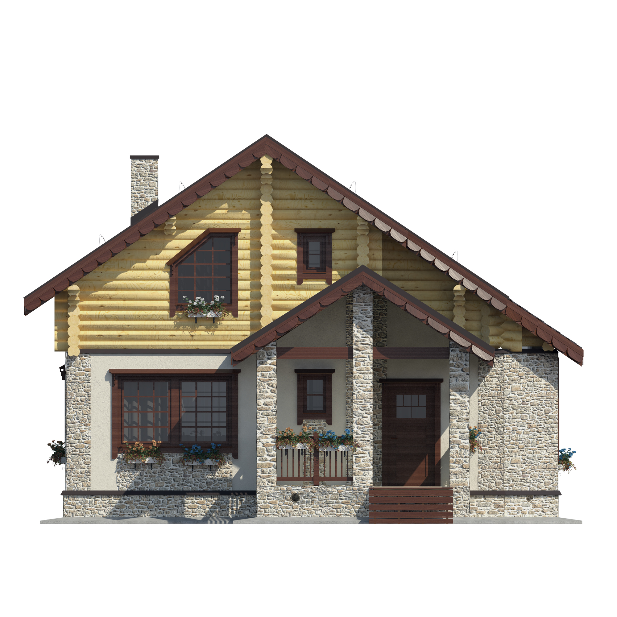 Одноэтажные дома шале (23 фото): проекты и размеры домов с террасой, из бруса и